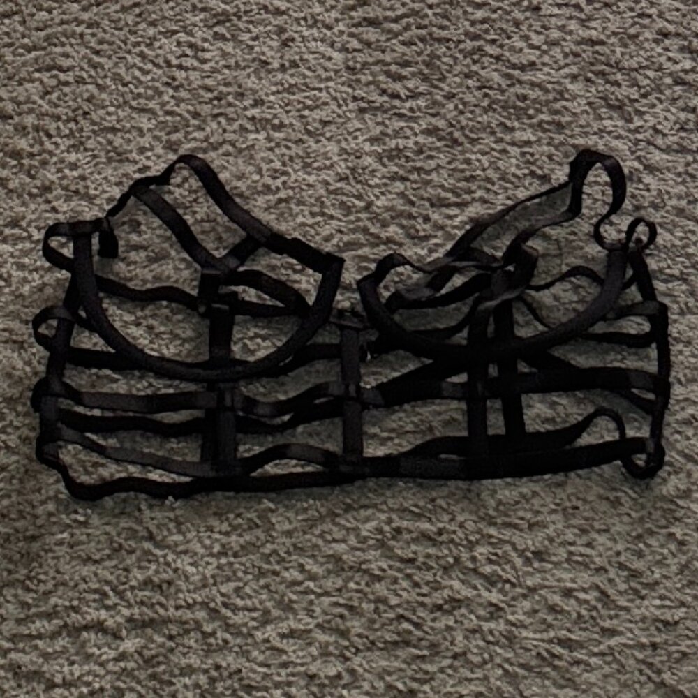 AKIRA Black Cut-Out Cage Top
